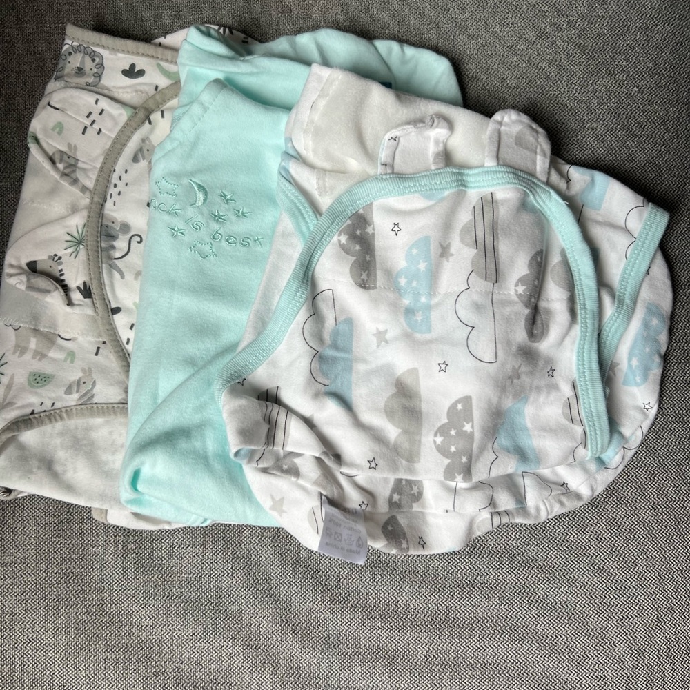 Baby swaddle wrap set birth-3 month